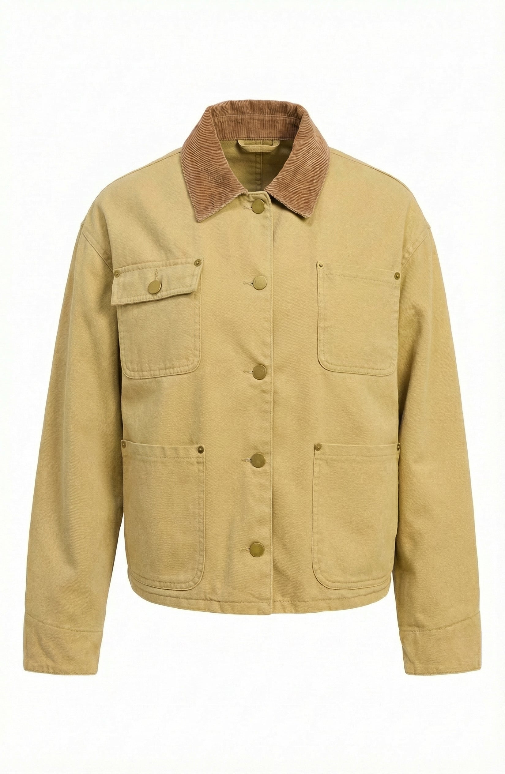 Canvas Jacket with Corduroy Collar