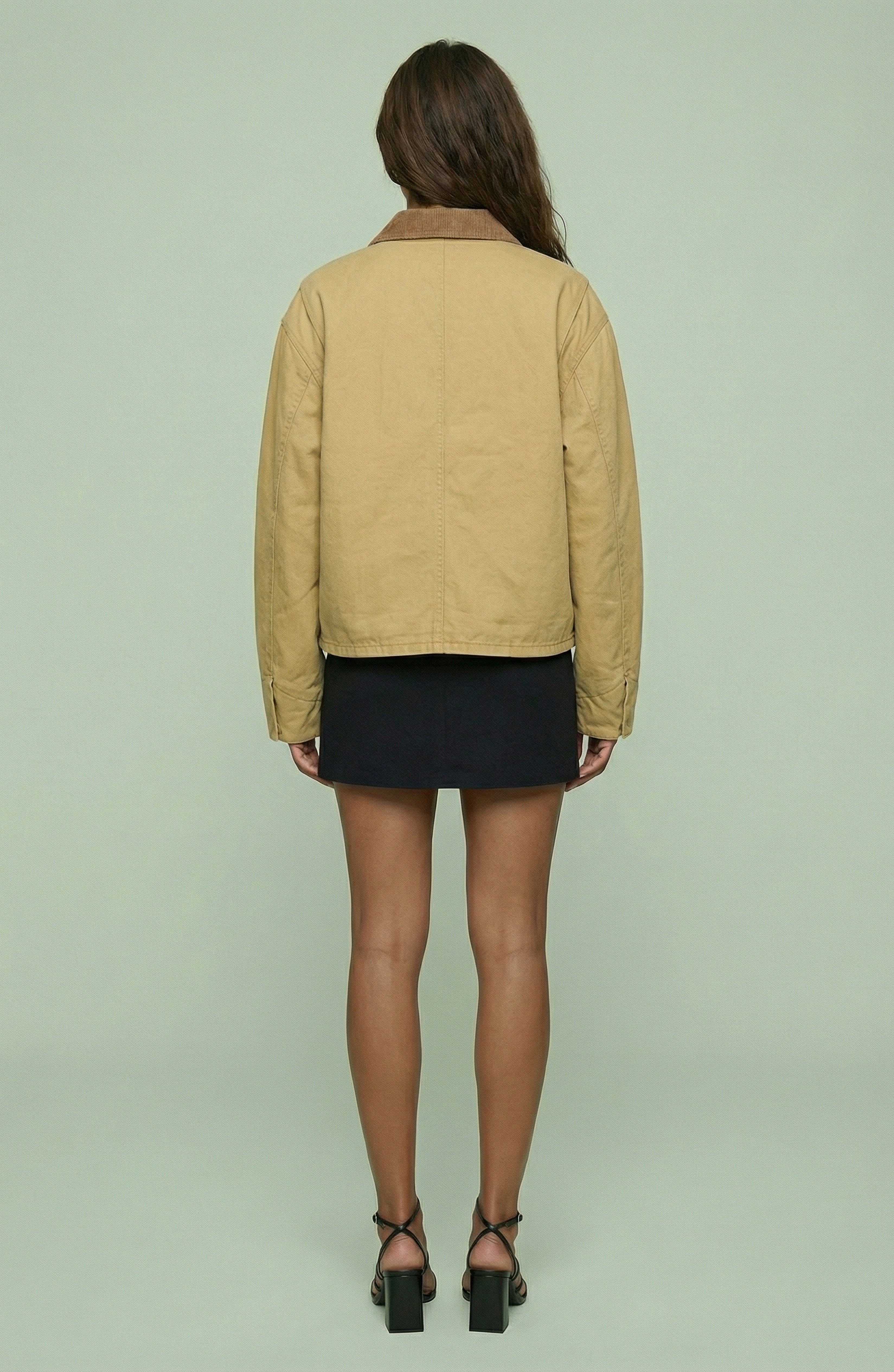 Canvas Jacket with Corduroy Collar