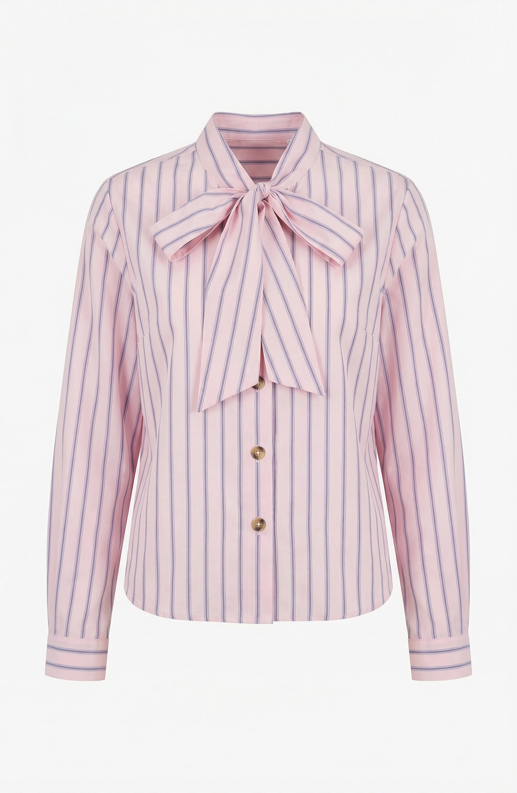 Striped Bow-Tie Blouse
