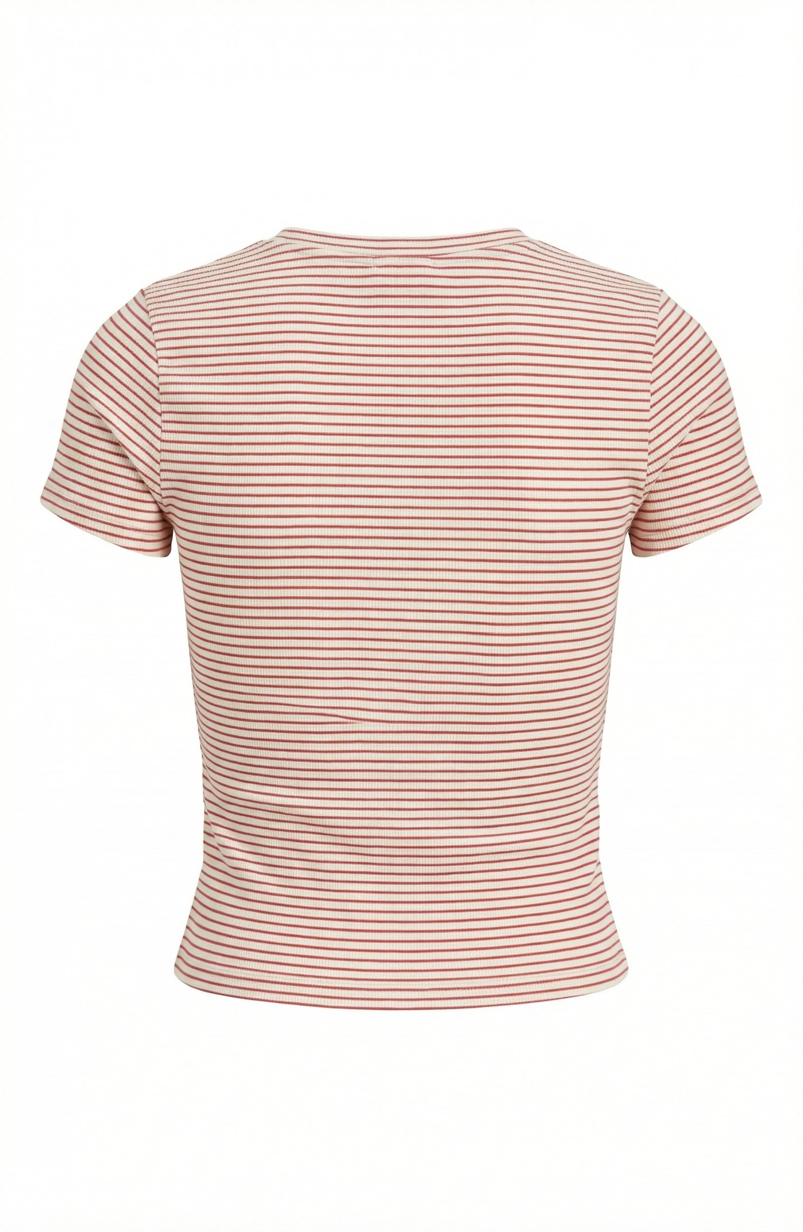 Striped Crew Neck Fitted Baby Tee