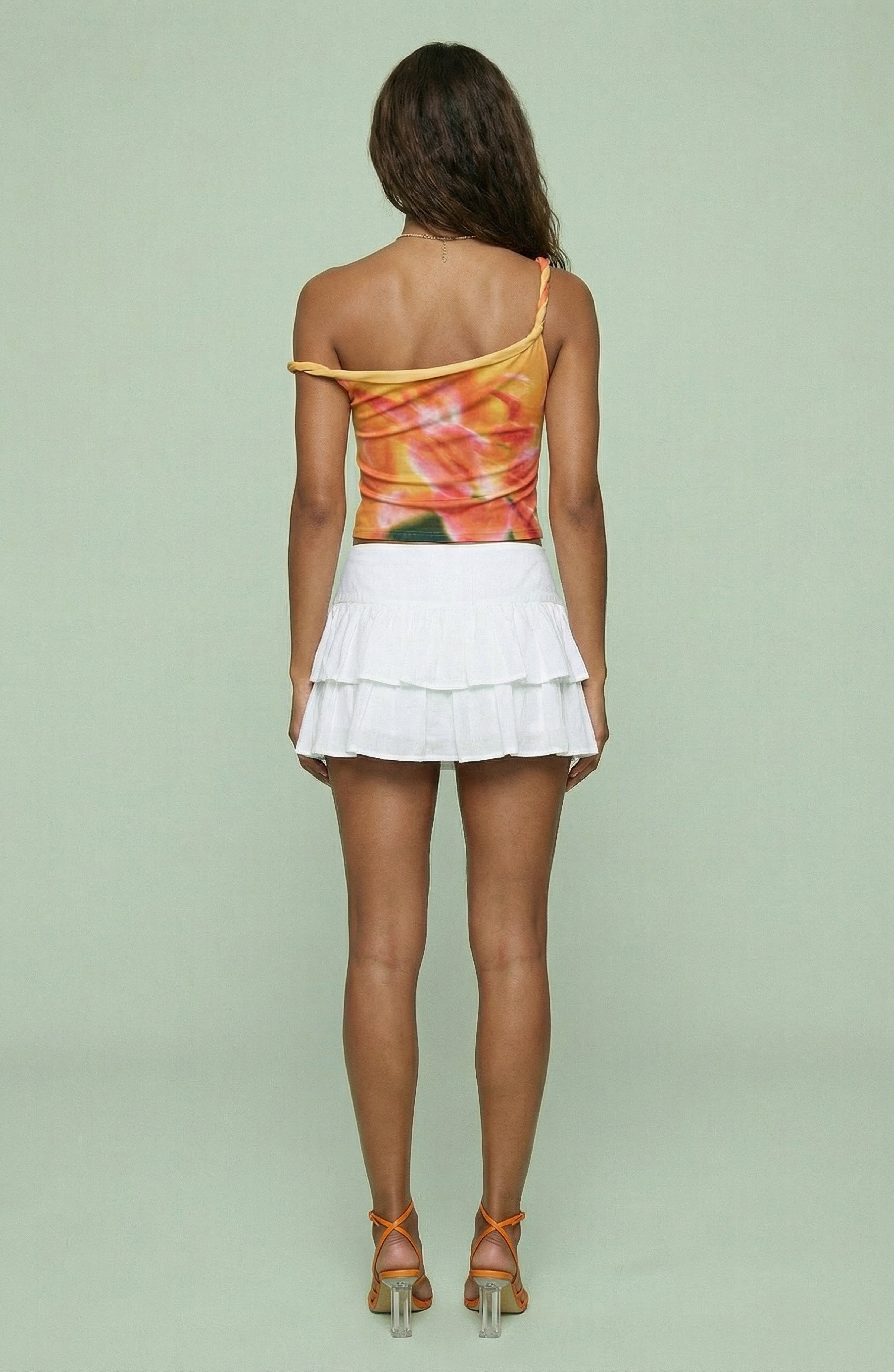 Asymmetrical Floral Tank
