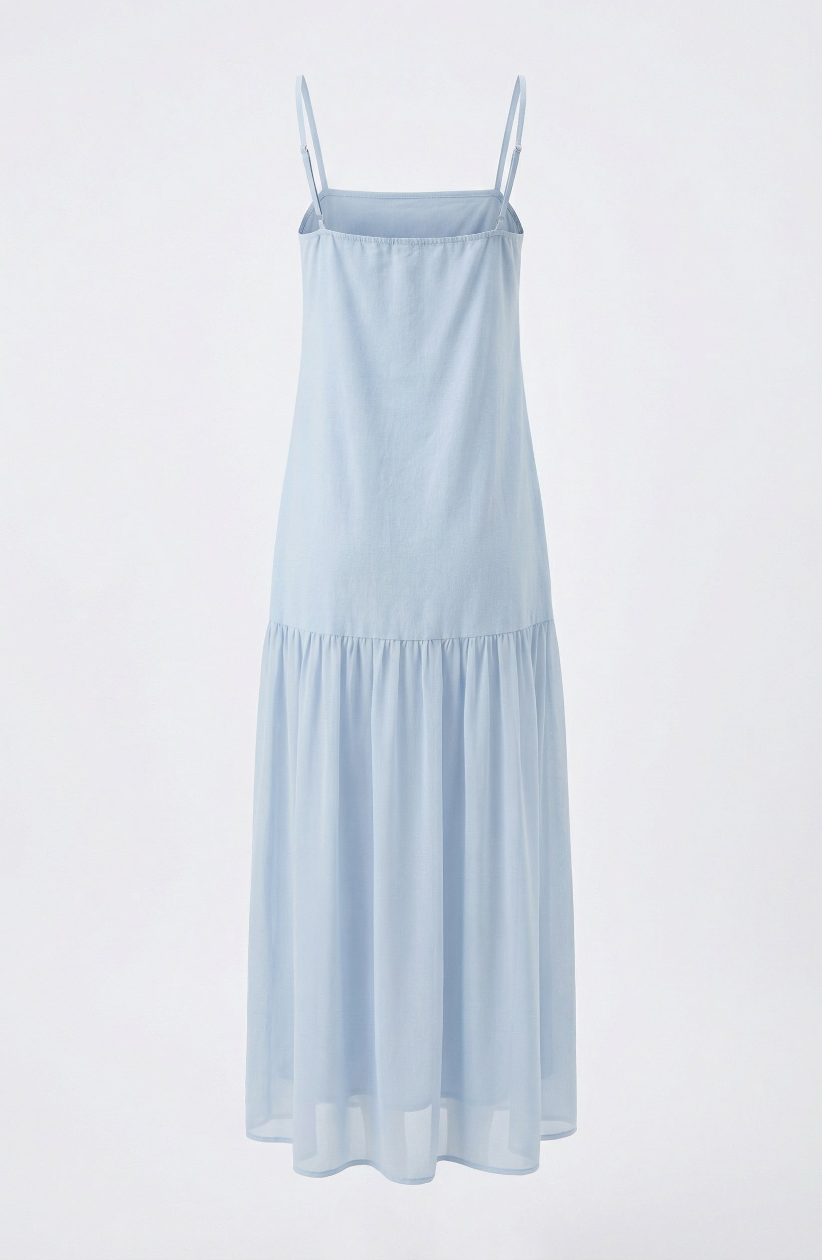 Light Blue Tiered Maxi Dress