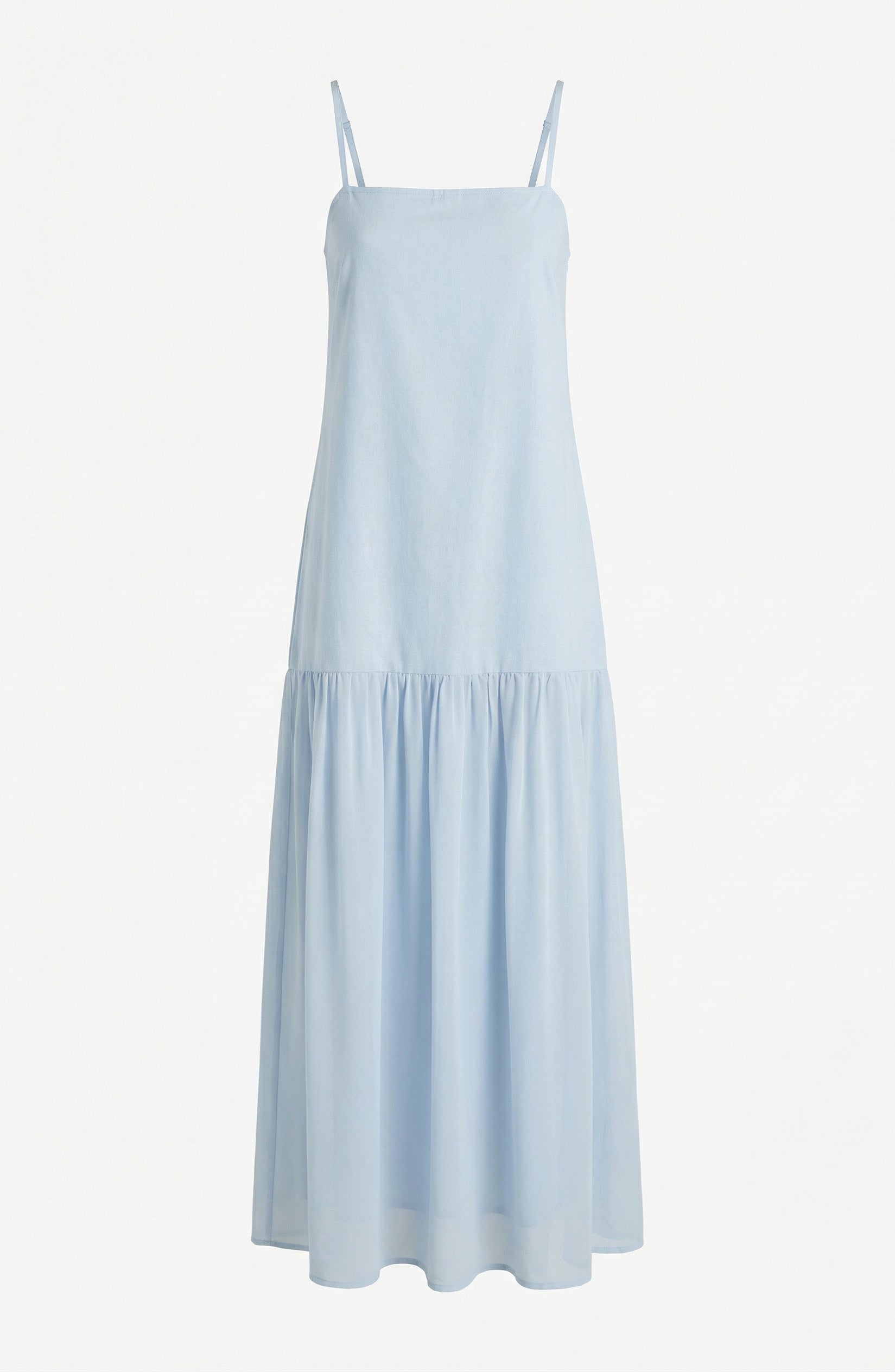 Light Blue Tiered Maxi Dress