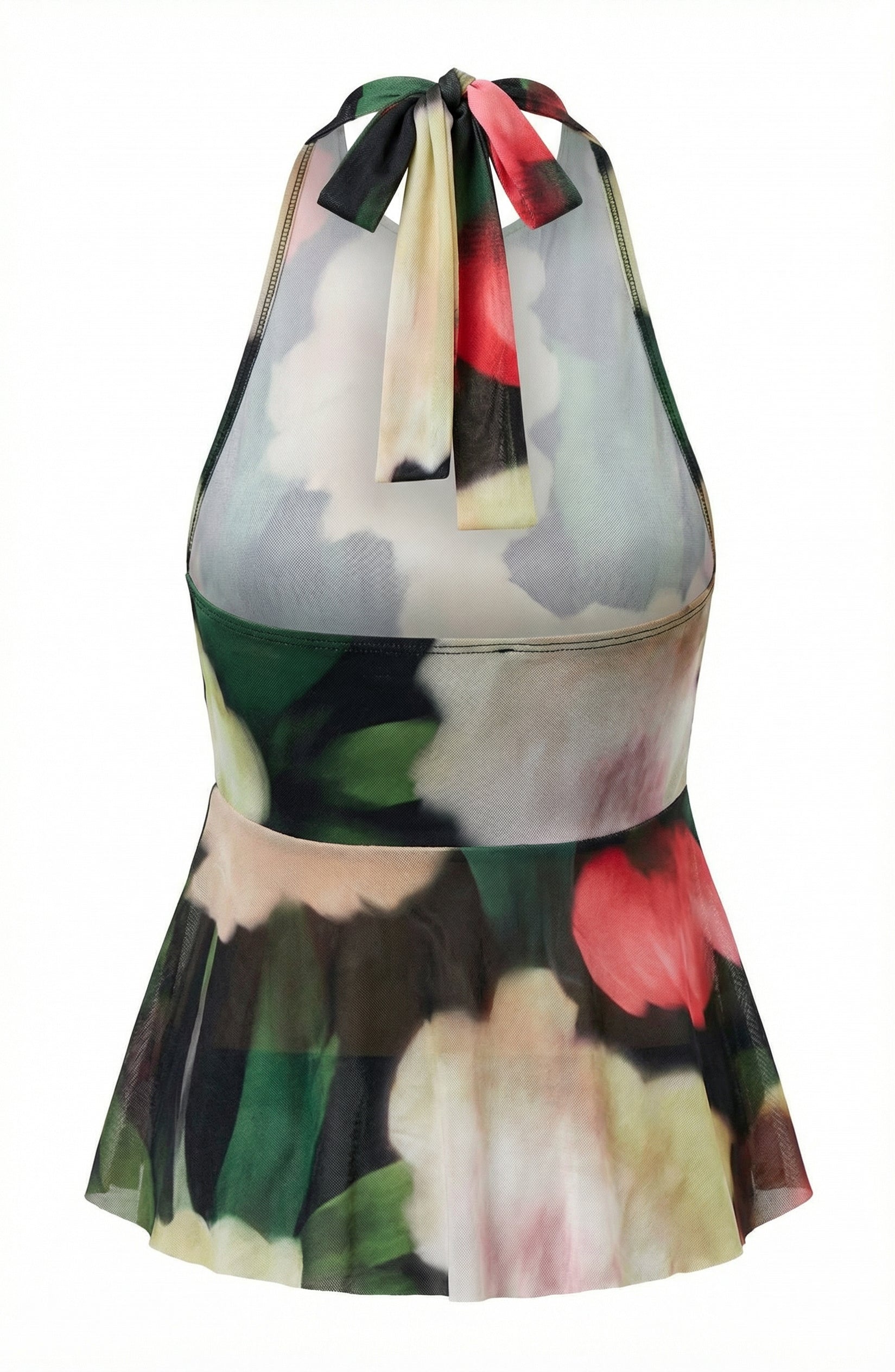 Floral Halter Handkerchief Top