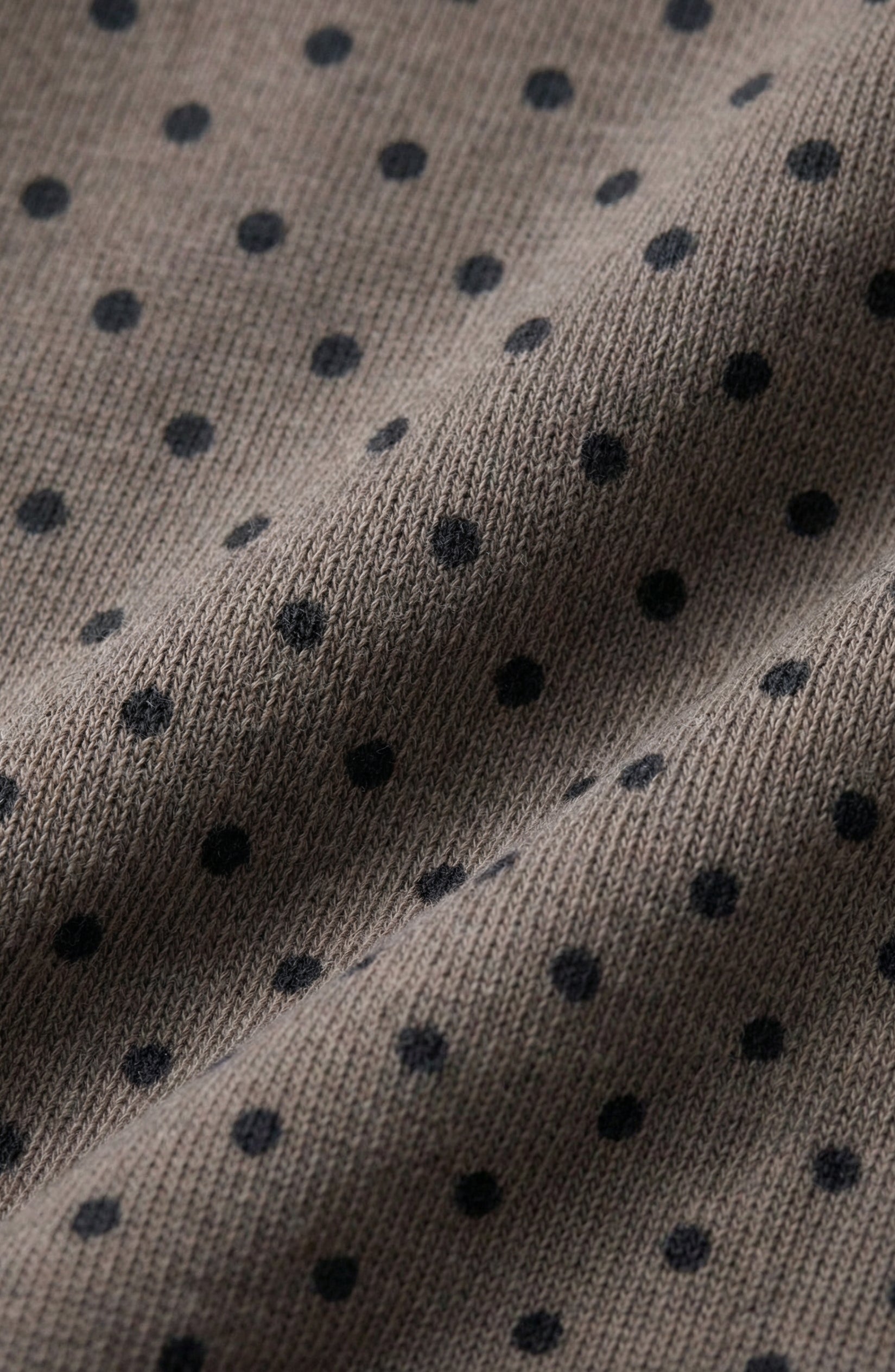 Brown Polka Dot One-Shoulder Set