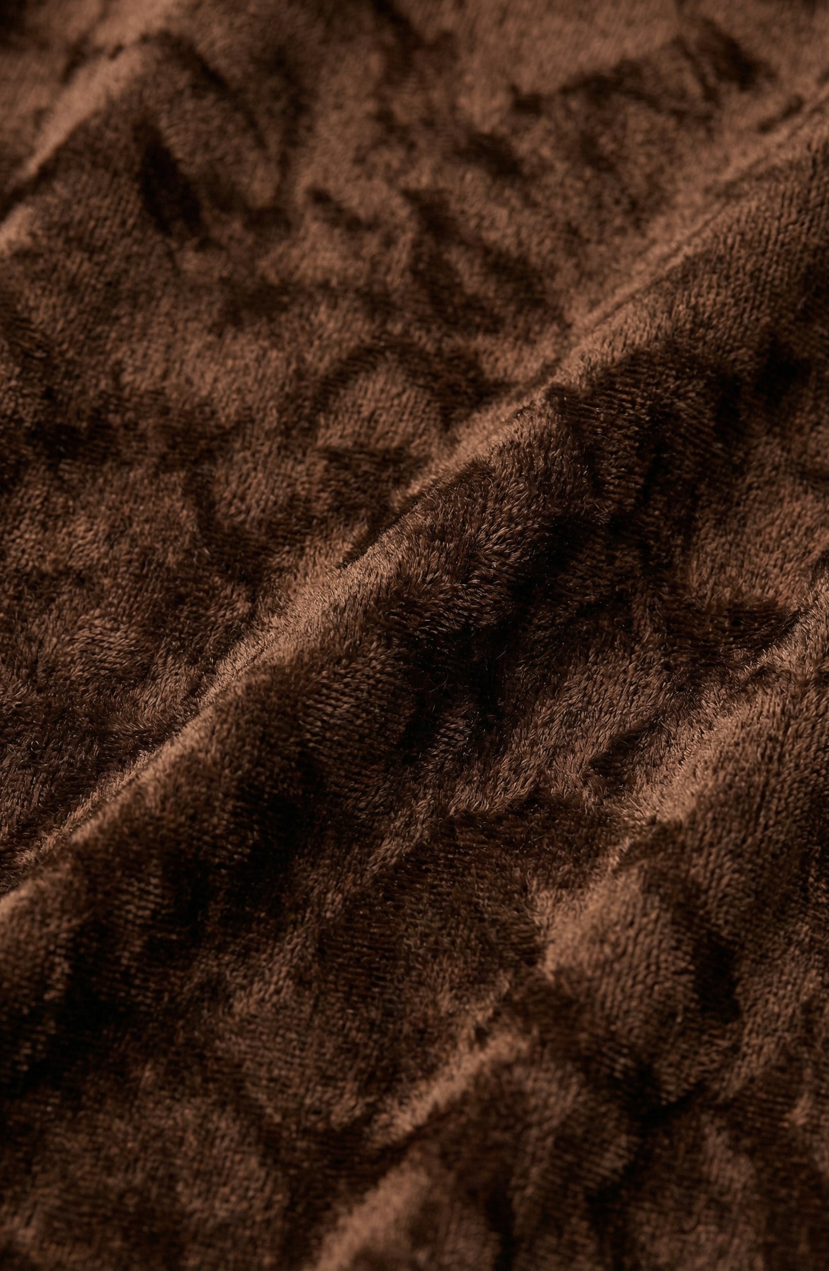 Brown Velvet Ruched Set