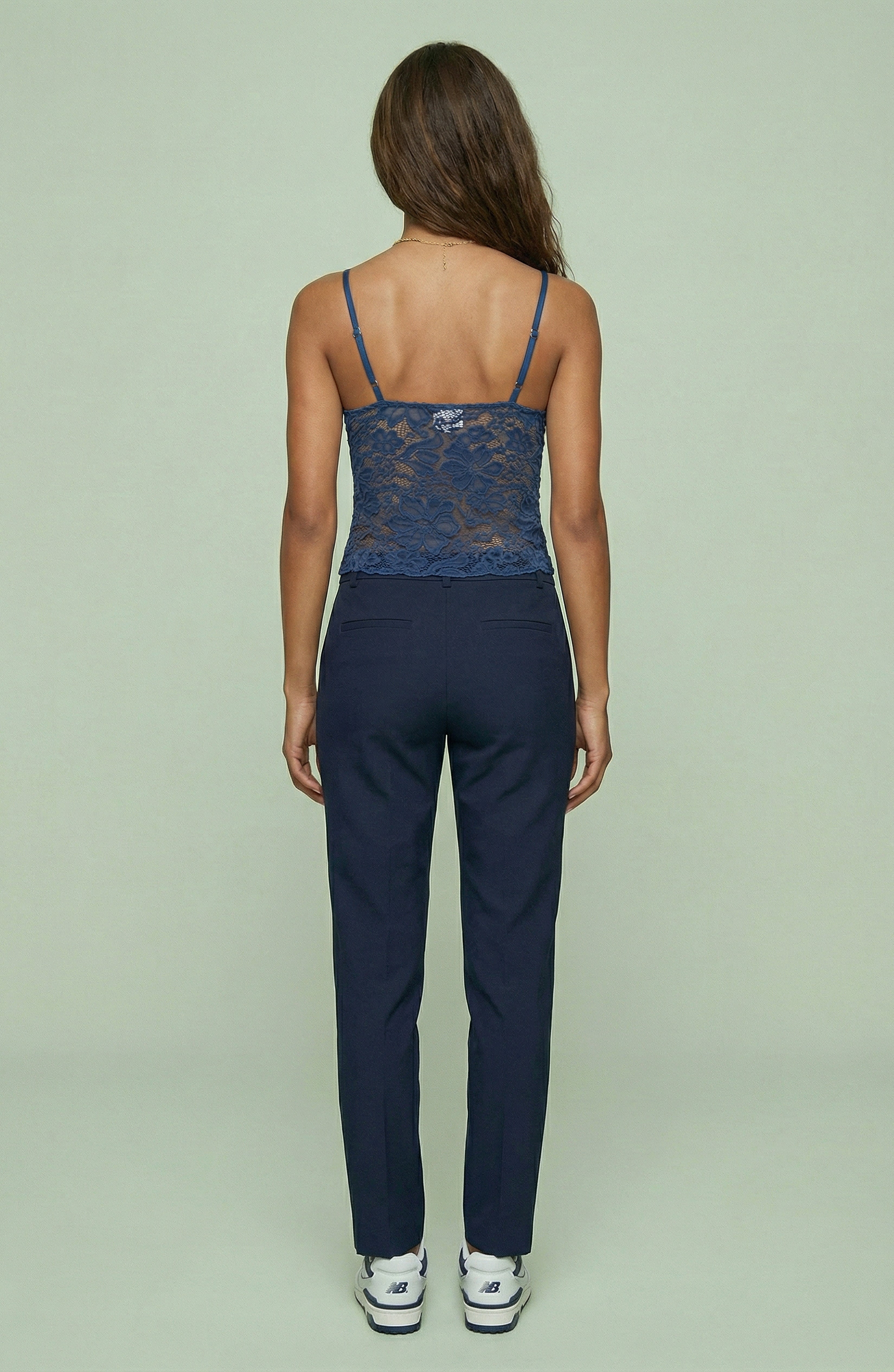 Lace Tie Front Spaghetti Strap Cami Top