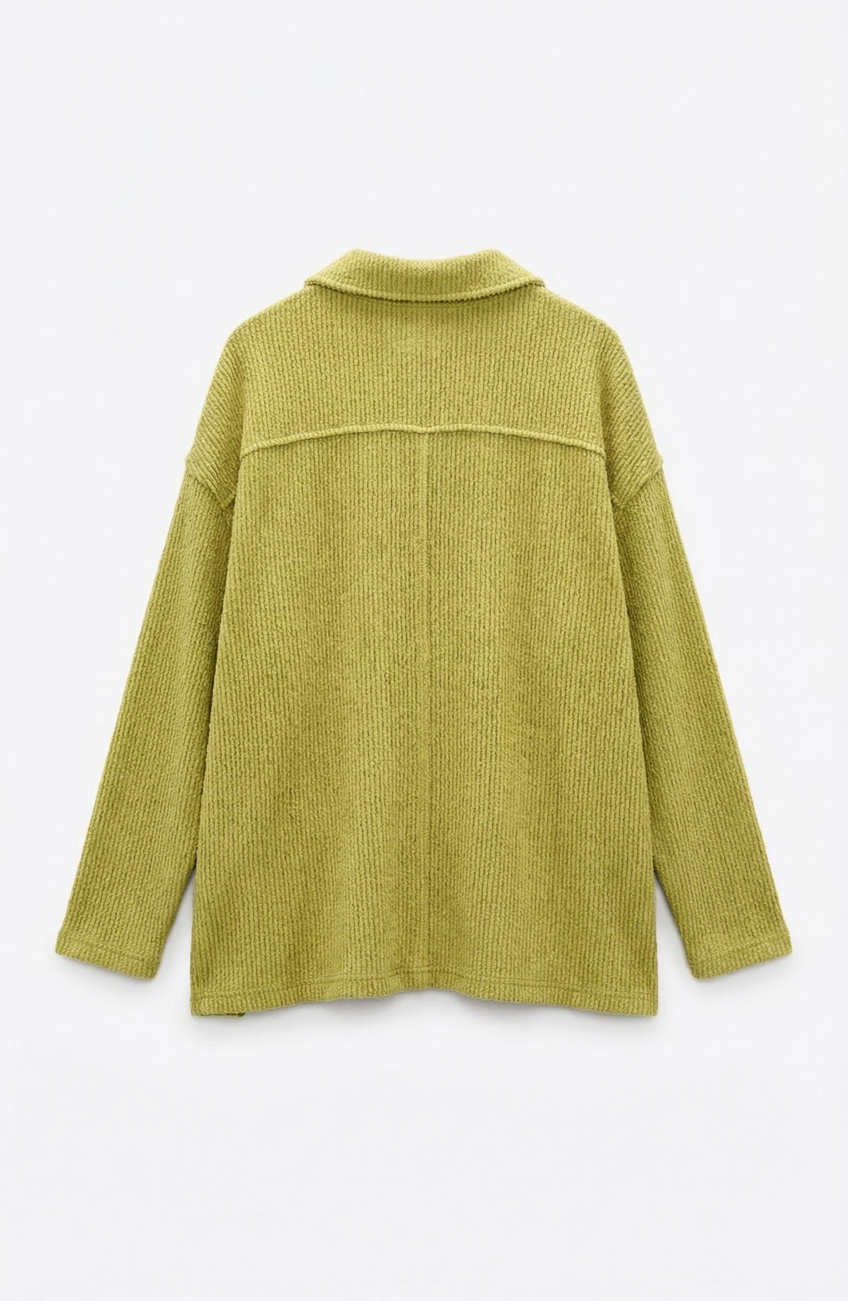 Lime Knit Utility Shacket